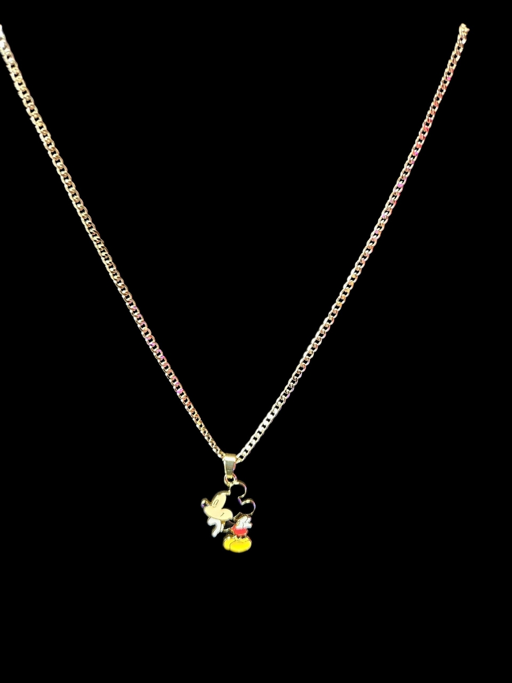 18k Gold Filled  Mickey Pendant Necklace - Women Jewelry